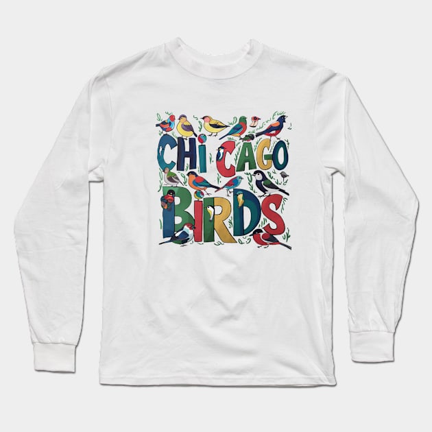 Chicago Birds Long Sleeve T-Shirt by alby store